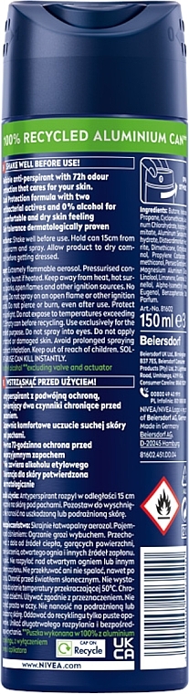 Deospray Antitranspirant - NIVEA Deodorant Dry For Men — Bild N2