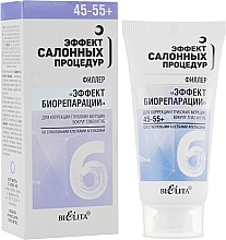 Düfte, Parfümerie und Kosmetik Füllstoff mit Bioreparationseffekt zur Korrektur tiefer Falten im Augen- und Lippenbereich 45-55+ - Bielita