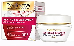 Düfte, Parfümerie und Kosmetik Verjüngende und feuchtigkeitsspendende Gesichtscreme mit Peptiden und Ceramiden 50+ - Perfecta Peptydy&Ceramidy
