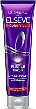Düfte, Parfümerie und Kosmetik Nährende und getönte Anti-Gelbstich Maske für blondes, aufgehelltes, graues und gesträhntes Haar - L’Oreal Paris Elseve Purple