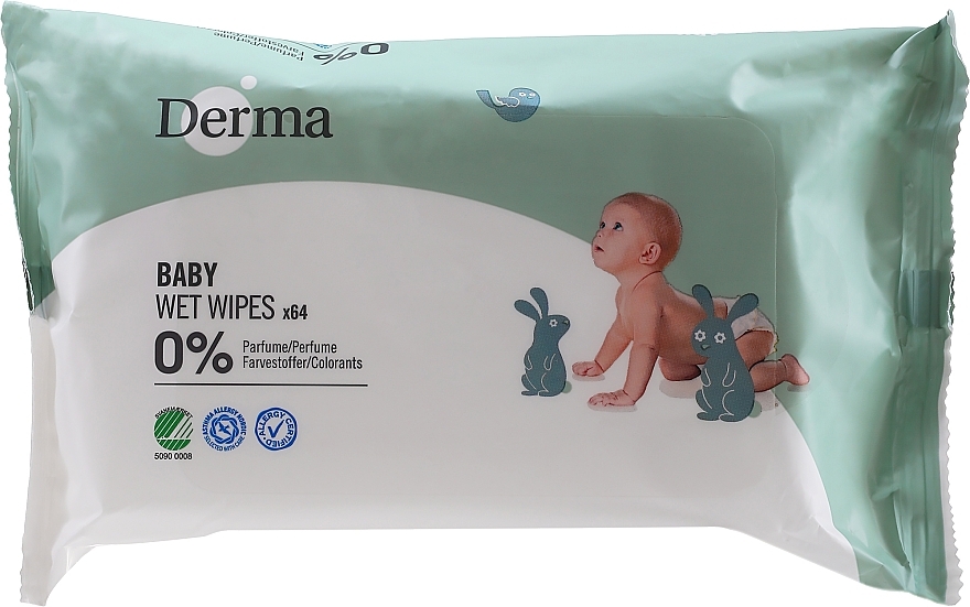 Feuchttücher für Babys 64 St. - Derma Baby Wet Wipes — Bild N1