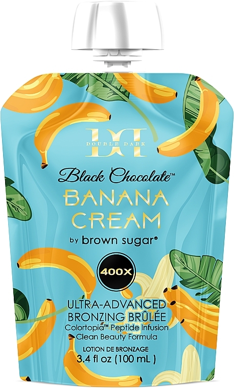 Solariumcreme mit ultradunklen Bronzern - Tan Incorporated Double Dark Black Chocolate Banana Cream 400X (Doypack)  — Bild N1