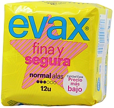 Hygiene-Damenbinden mit Flügeln Normal 12 St. - Evax Fina & Segura — Bild N1