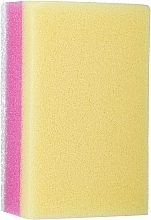 Rechteckiger Badeschwamm weiß-rosa-gelb - Ewimark — Bild N1