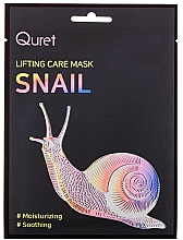 Düfte, Parfümerie und Kosmetik Feuchtigkeitsspendende und beruhigende Gesichtsmaske mit Schneckenschleimextrakt - Quret Lifting Care Mask Snail