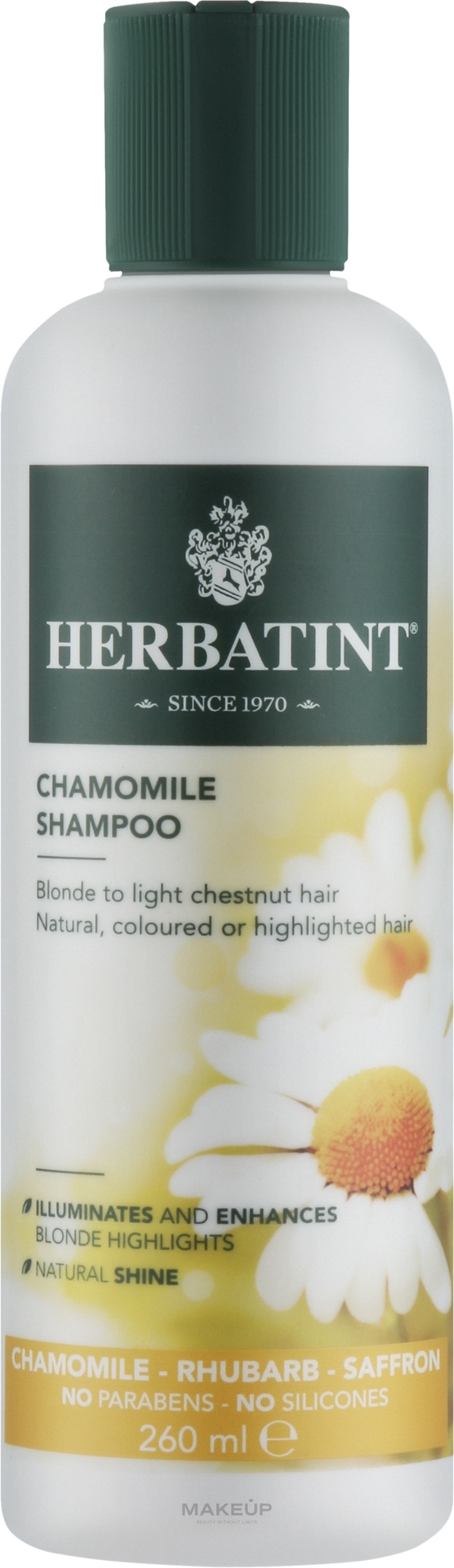 Intensiv-Shampoo mit Kamille - Herbatint Camomilla Chamomile Shampoo — Bild 260 ml