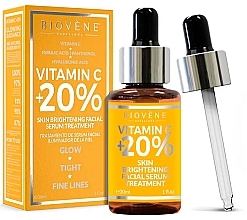 Düfte, Parfümerie und Kosmetik Aufhellendes Gesichtsserum - Biovene Vitamin C +20% Skin Brightening Facial Serum Treatment