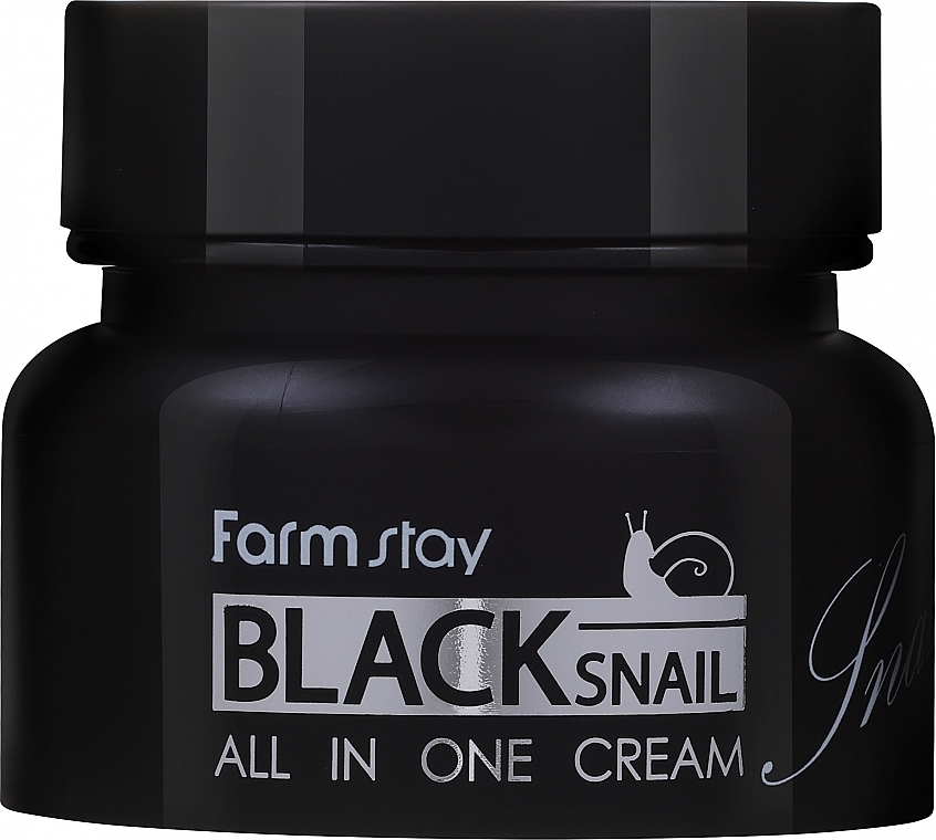 Multifunktionale Gesichtscreme mit schwarzem Schneckenmucin - FarmStay All-In-One Black Snail Cream — Bild N1