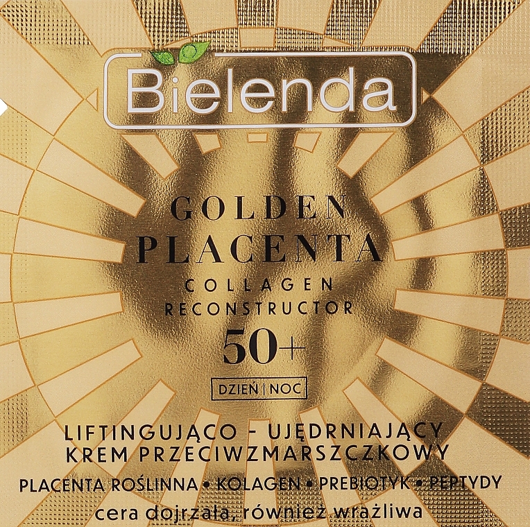 Straffende und festigende Anti-Falten-Creme 50+ - Bielenda Golden Placenta Collagen Reconstructor 50+ (Probe)  — Bild N1