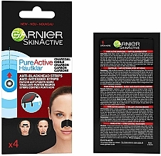 Düfte, Parfümerie und Kosmetik Nasenporenstreifen mit Aktivkohle - Garnier Skin Active Pure Active Anti-Blackhead Charcoal Strips