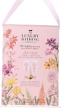 Set - Grace Cole The Luxury Bathing Company Wildflowers (Körpercreme 100 ml + Duschgel 100 ml +  Badeschwamm + Badebombe/25 g) — Bild N1