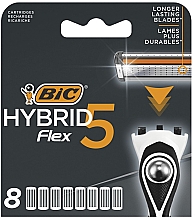 Düfte, Parfümerie und Kosmetik Austauschbare Rasierklingen Flex 5 Hybrid 8 St. - Bic