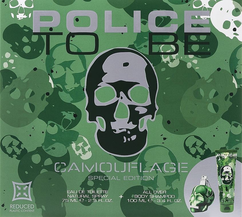 Police To Be Camouflage - Duftset (Eau de Toilette 75ml + Duschgel 100ml) — Bild N1