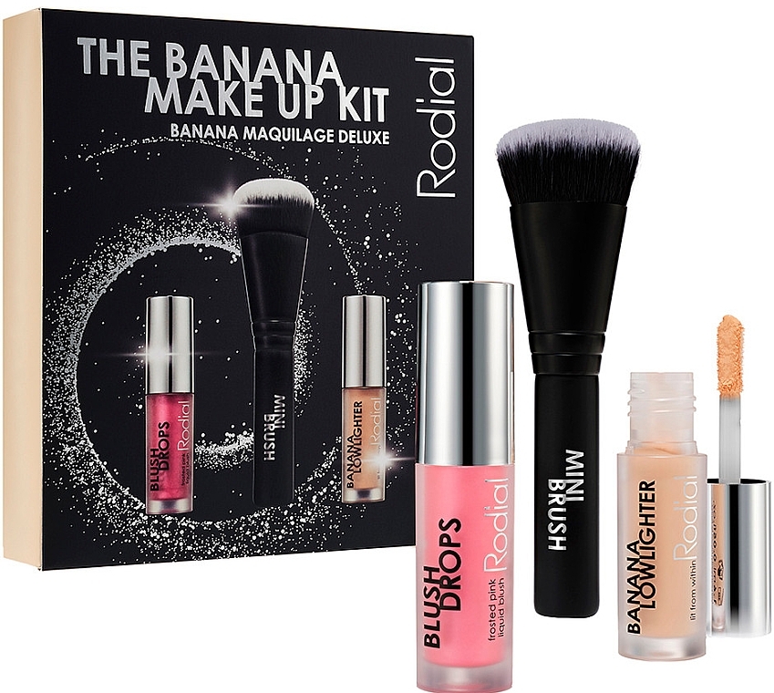 Set - Rodial The Banana Make Up Kit (blush/2g + lowlighter/1,6ml + brush/1pc) — Bild N1