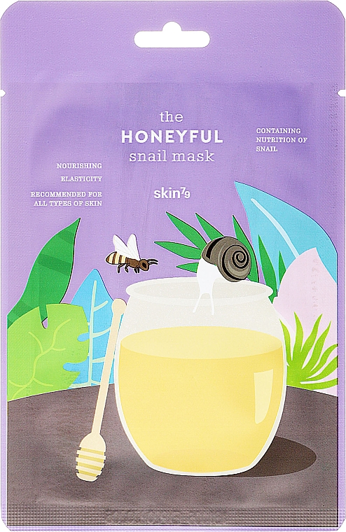 Feuchtigkeitsspendende und pflegende Gesichtsmaske mit Schneckenschleim-Extrakt und Honig - Skin79 The Honeyful Snail Mask