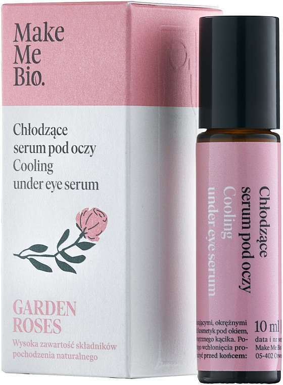 Kühlendes Serum für die Augenpartie mit Rosenwasser und Rosenöl - Make Me Bio Garden Roses Cooling Under Eye Serum — Bild N1