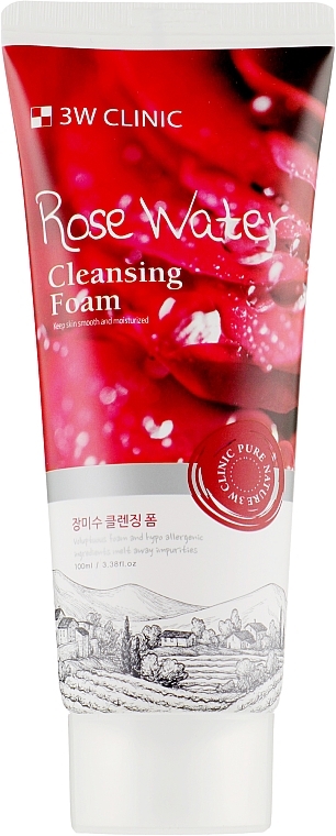 Gesichtsreinigungsschaum mit Rosenwasser - 3W Clinic Rose Water Cleansing Foam — Bild N4