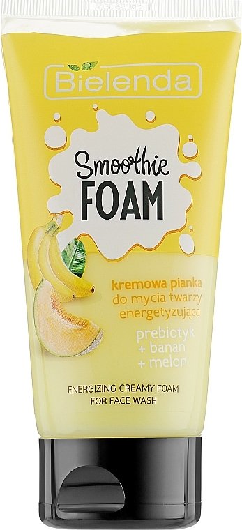 Energetisierender cremiger Gesichtsreinigungsschaum mit Melonen- und Bananenextrakt - Bielenda Smoothie Foam Banana And Melon