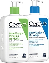 Düfte, Parfümerie und Kosmetik CeraVe (Emulsion 473 ml + Milch 473 ml) - Set für trockene und sehr trockene Haut