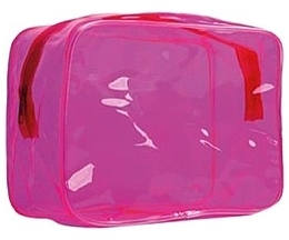 Transparente Kosmetiktasche 19x15x9 cm rosa - Idc Institute Neon transparenter Kulturbeutel — Bild N1