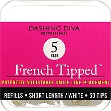 French Nagel-Tips - Dashing Diva French Tipped Short White 50 Tips Size 5 — Bild N1