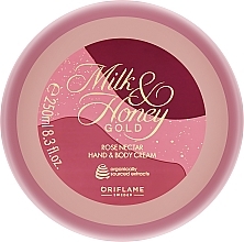 Düfte, Parfümerie und Kosmetik Hand- und Körpercreme mit rosa Nektar - Oriflame Milk & Honey Gold Rose Nectar Hand & Body Cream