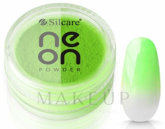 Glitterpuder für Nägel - Silcare Neon Powder — Foto Green