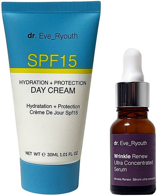 Gesichtspflegeset - Dr. Eve_Ryouth SPF & Hydraglow Set (Tagescreme 30ml + Serum 15ml) — Bild N1