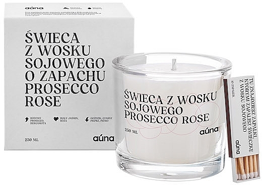 Duftkerze Rosa Prosecco - Auna Soya Candle Prosecco Rose — Bild N1