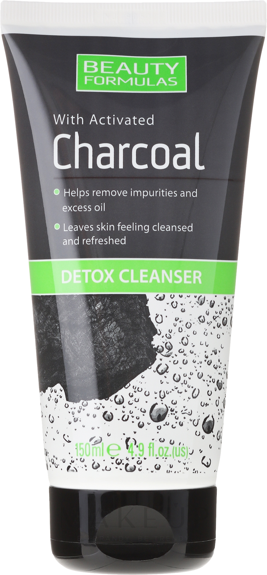 Detox Gesichtsreinigungsgel mit Aktivkohle - Beauty Formulas Charcoal Detox Cleanser — Bild 150 ml
