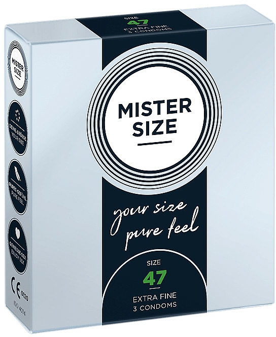 Kondome aus Latex Größe 47 3 St. - Mister Size Extra Fine Condoms — Bild N1