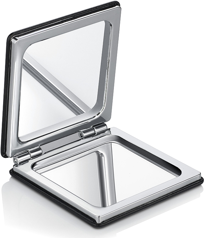 Quadratischer klappbarer Taschenspiegel schwarz - MAKEUP — Bild N2