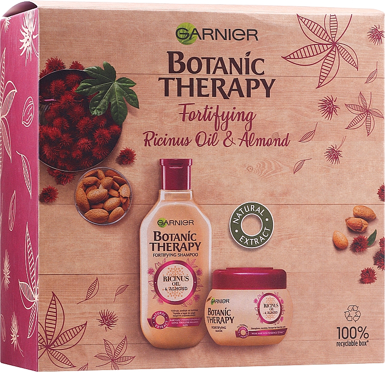Haarpflegeset - Garnier Botanic Therapy (Haarshampoo 250ml + Haarmaske 300ml) — Bild N1