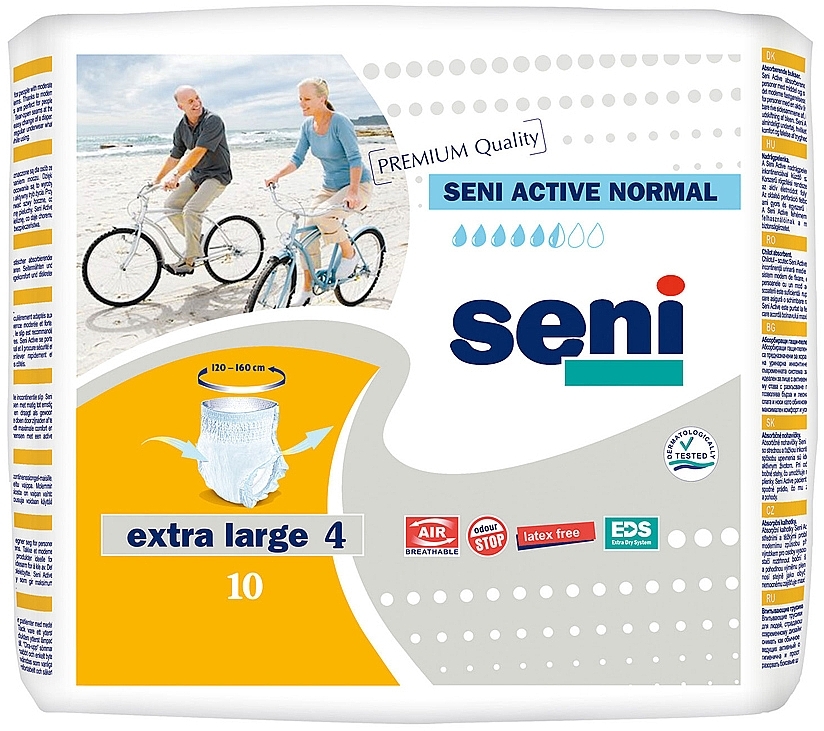 Windeln für Erwachsene XL 120-160 cm 10 St. - Seni Active Normal Extra Large  — Bild N3