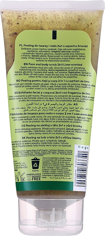 Peeling für Gesicht und Körper mit Limette - Delia Fruit Me Up! Smoothing Face And Body Scrub Lime — Bild N2