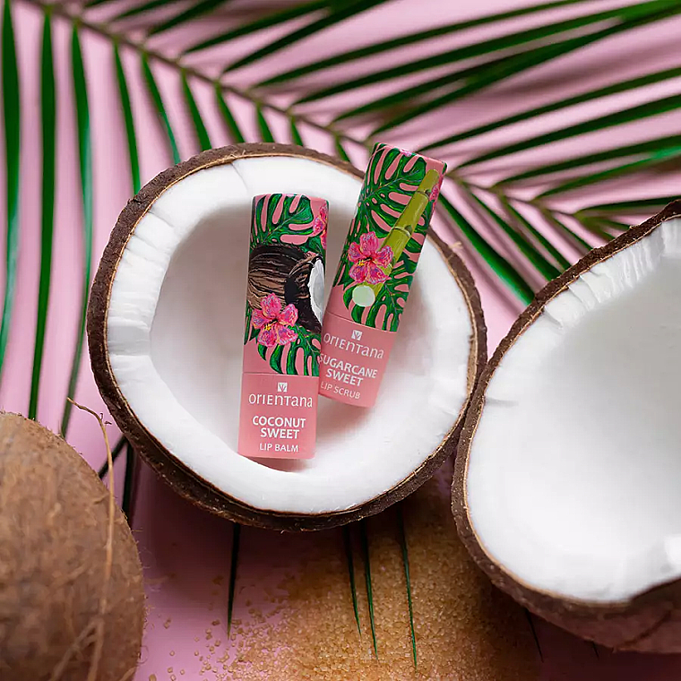 Weichmachender, pflegender und feuchtigkeitsspendender Lippenbalsam mit Kokosnussöl - Orientana — Bild N2