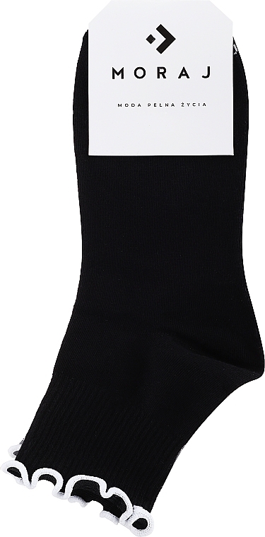 Kurze Damensocken aus Baumwolle schwarz - Moraj — Bild N1