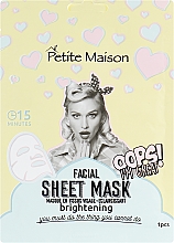 Düfte, Parfümerie und Kosmetik Aufhellende Tuchmaske für das Gesicht - Petite Maison