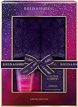Düfte, Parfümerie und Kosmetik Set - Baylis & Harding Midnight Fig & Pomegranate Luxury Slipper Gift Set (foot/lot/140ml + bath/salt/100g + slipp/1pair)