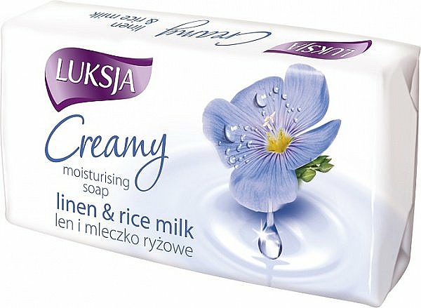Feuchtigkeitsspendende Cremeseife mit Flachs und Reismilch - Luksja Cremy Line & Rice Milk Soap