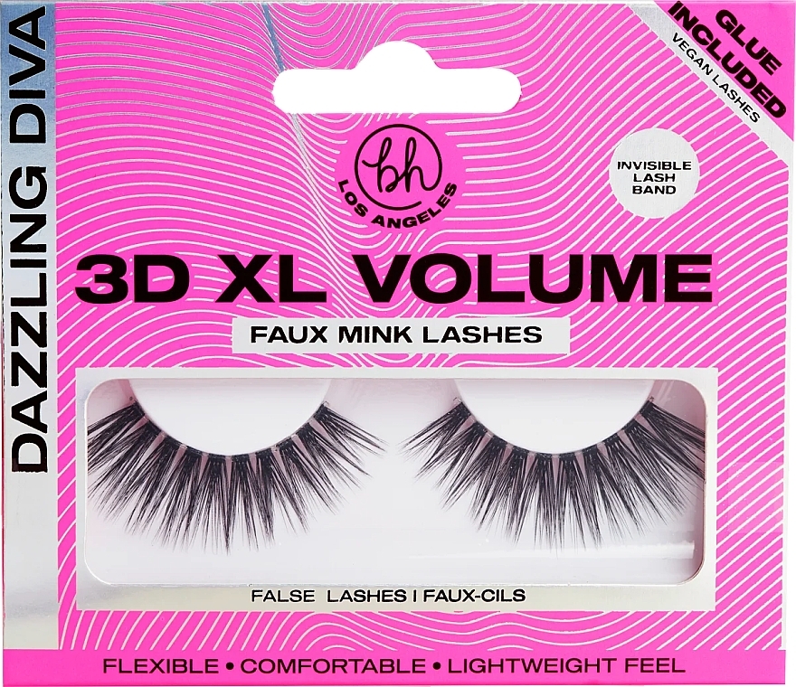 Künstliche Wimpern - BH Cosmetics 3D XL Volume Faux Mink Lashes Dazzling Diva — Bild N1