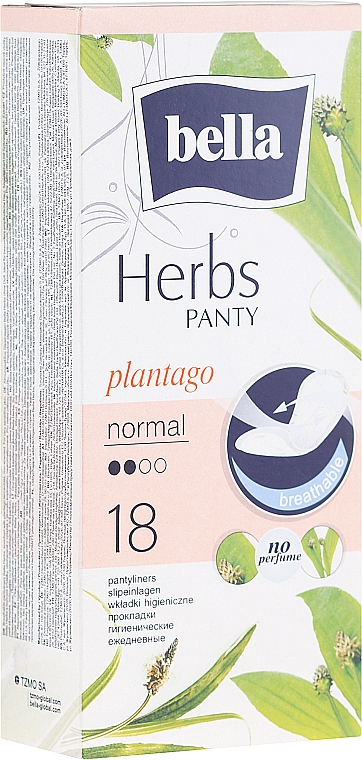 Slipeinlagen Panty Herbs Sensetive Plantago 18 St. - Bella — Bild N1