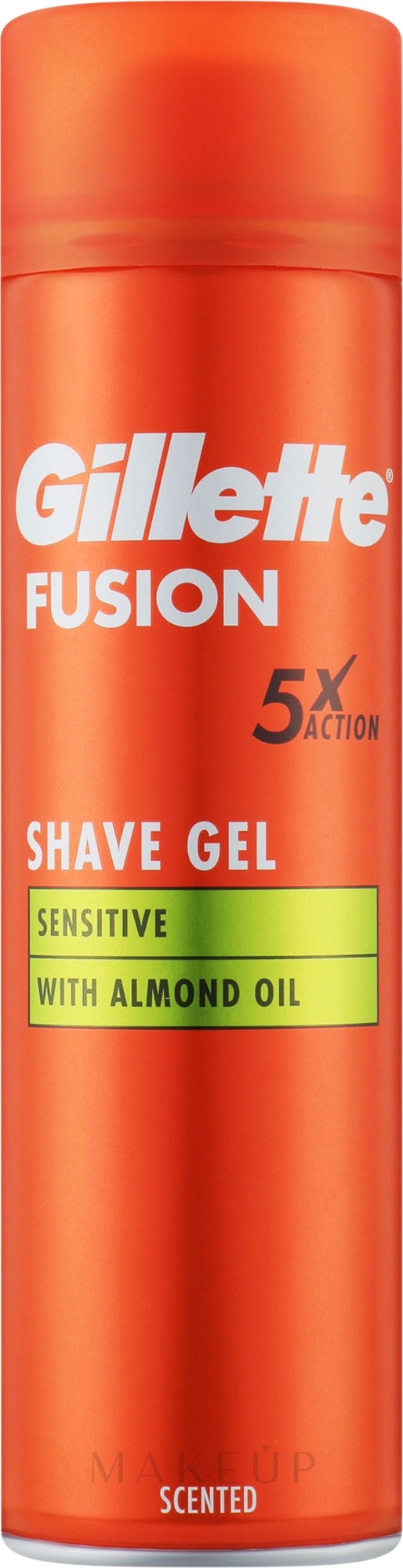 Rasiergel für empfindliche Haut mit Mandelöl - Gillette Fusion Shave Gel Sensitive With Almond Oil — Bild 200 ml