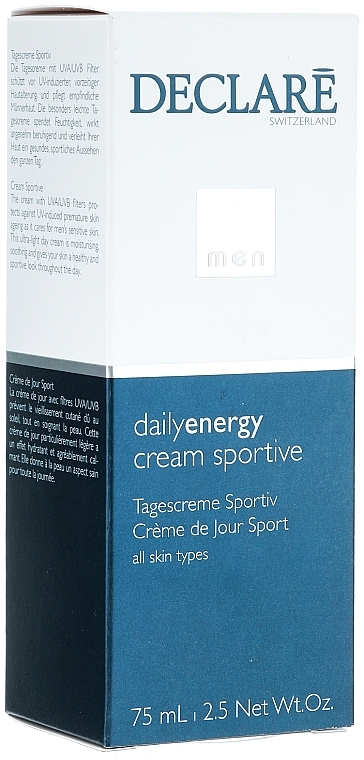 Feuchtigkeitsspendende und erfrischende Tagescreme - Declare Men Daily Energy Cream Sportive — Foto N1