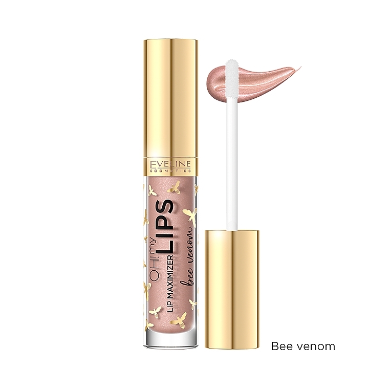 Lipgloss für mehr Volumen mit Bienengift und Hyaluronsäure - Eveline Cosmetics OH! My Lips Lip Maximizer Bee Venom — Bild N2
