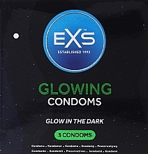Leuchtende Kondome im Dunkeln 3 St. - EXS Condoms Glow in Dark — Bild N1
