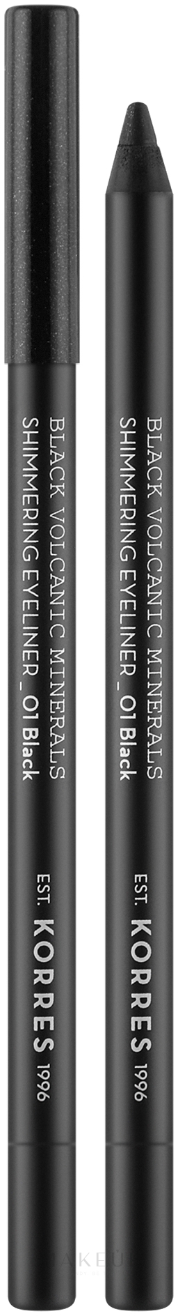 Eyeliner - Korres Black Volcanic Minerals Professional Shimmering Eyeliner — Bild 1.14 g