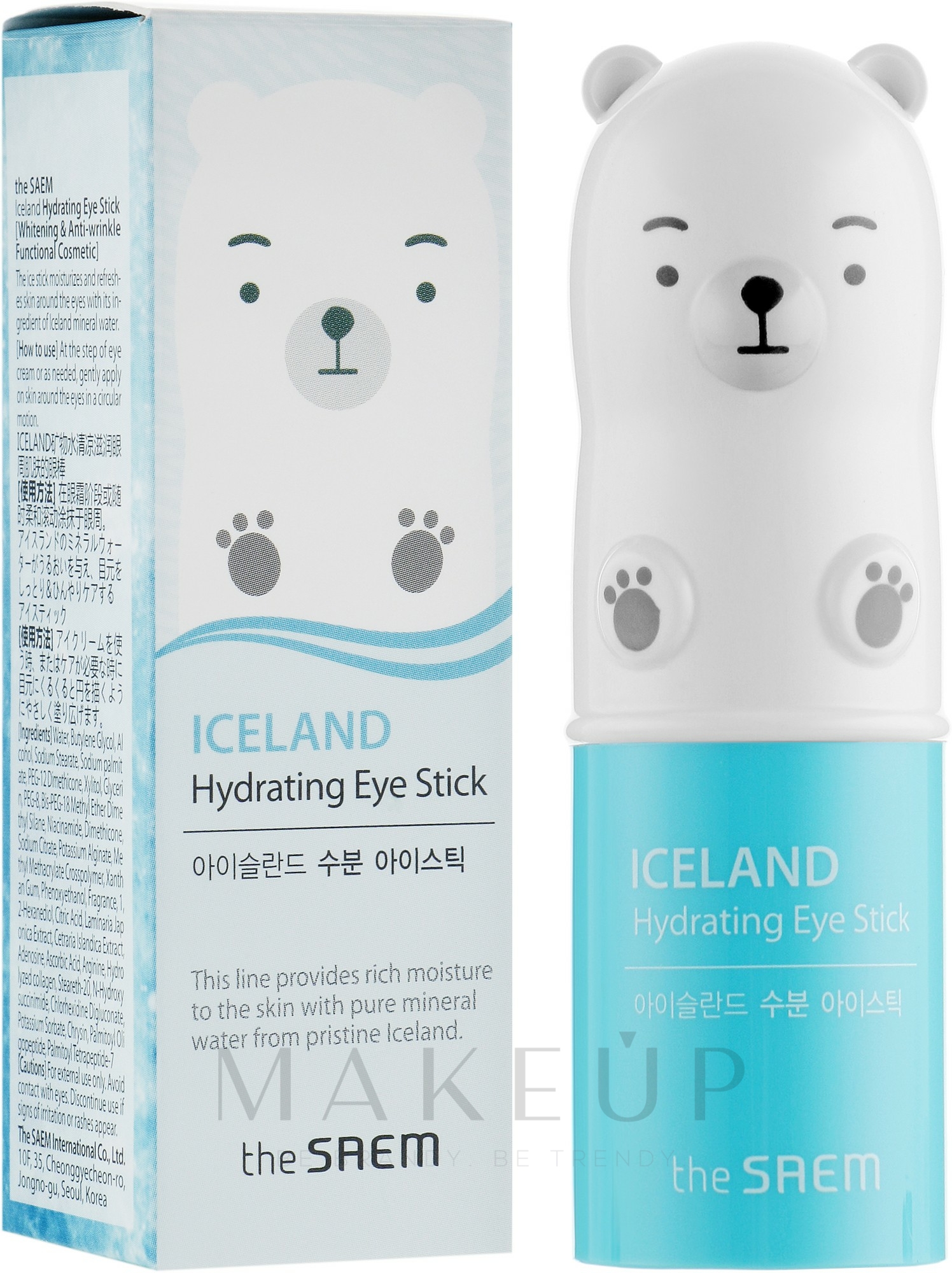 Feuchtigkeitsstick mit Gletscherwasser für die Augenpartie - The Saem Iceland Hydrating Eye Stick — Bild 7 g