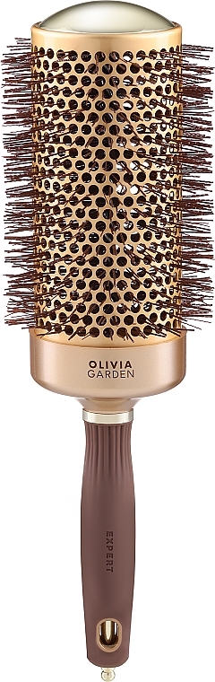 Rundbürste 65 mm - Olivia Garden Expert Blowout Speed Wavy Bristles Gold & Brown  — Bild N1