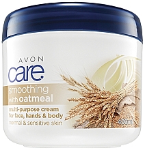 Glättende Creme für Gesicht, Körper und Hände mit Haferextrakt - Avon Smoothing With Oatmeal For Face Hand And Body Cream — Bild N1